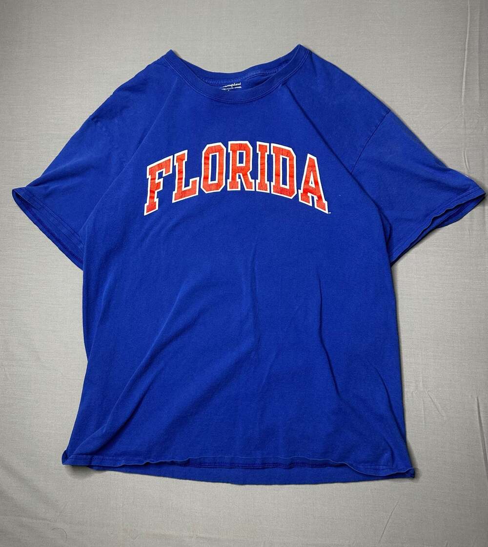 Champion Florida Gators Arch Logo Blue T-Shirt Size Large